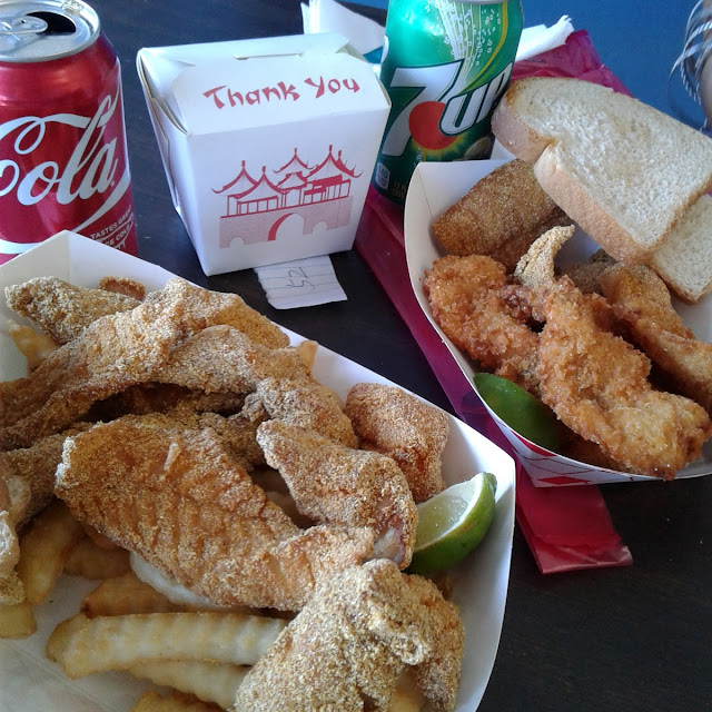 Red Snapper and Fries and Shrimp and Fried Rice