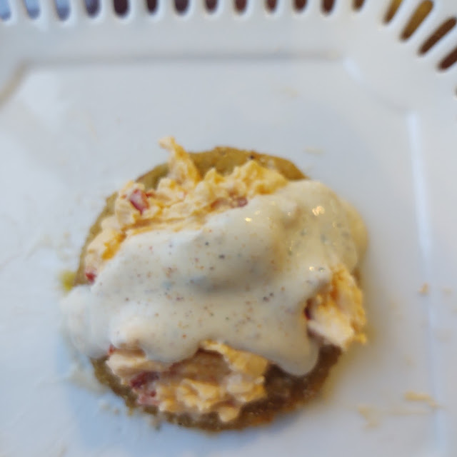 Fried Green Tomatoes with Pimento Cheese and Spicy Ranch