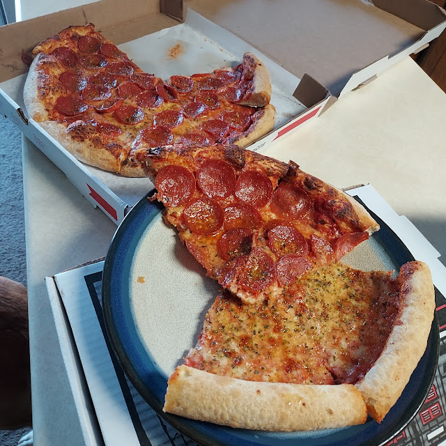 It's Plain Cheese and a Pepperoni Pizza