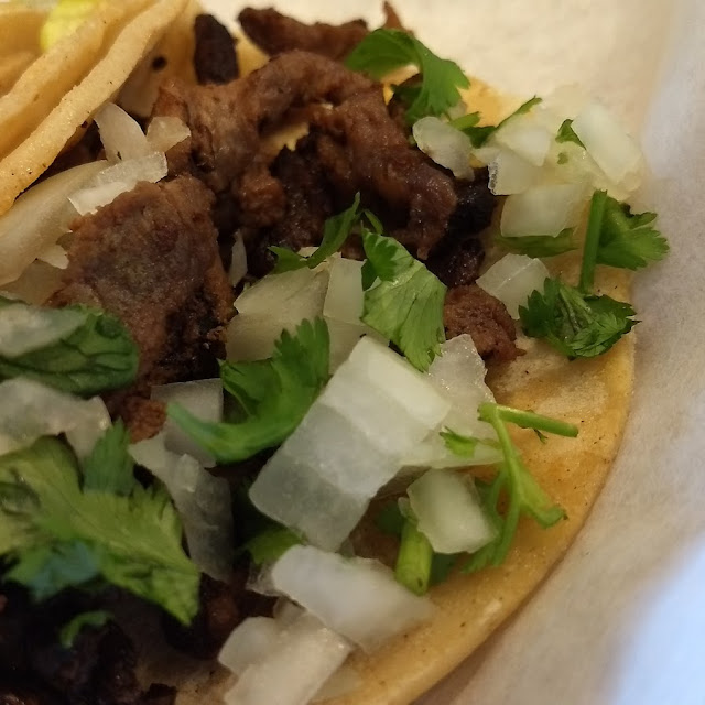 Carnitas Tacos and Carne Asada Tacos