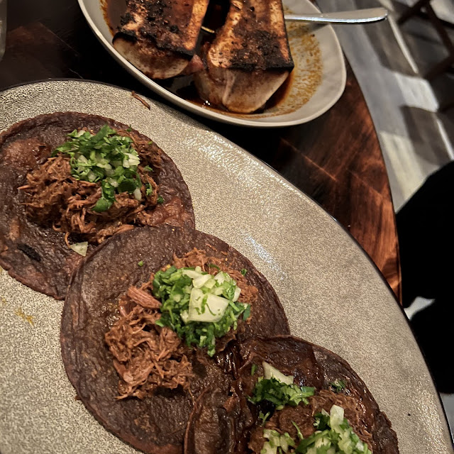 Birria Tacos with Bone Marrow Sauce
