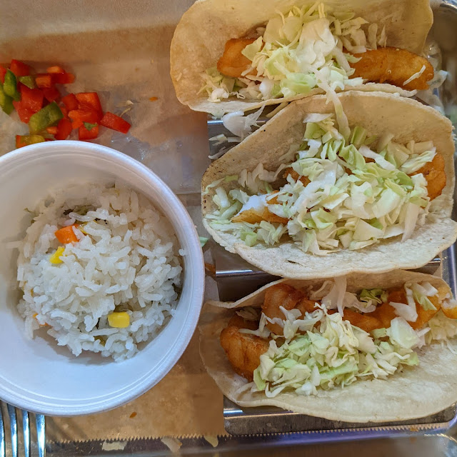 Fish Tacos w Butter Rice