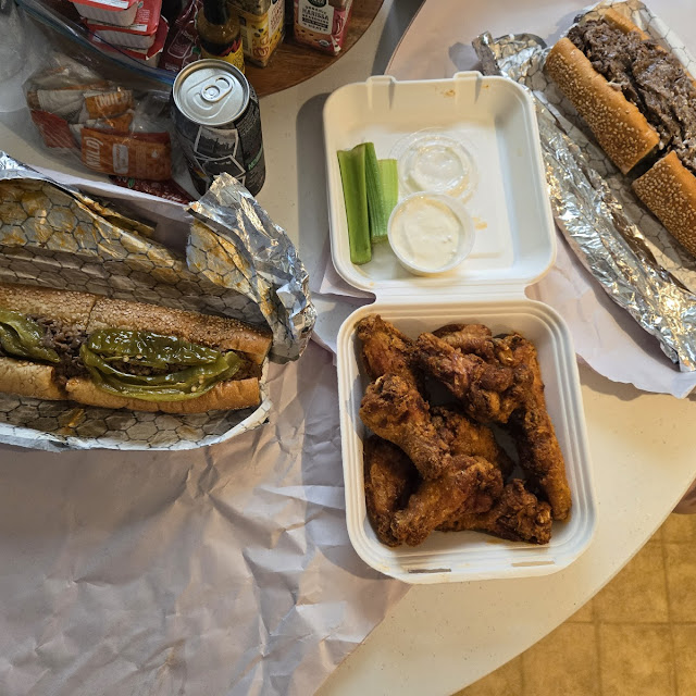 911 Sreak Sandwich Cajun Wings Cheese Steak