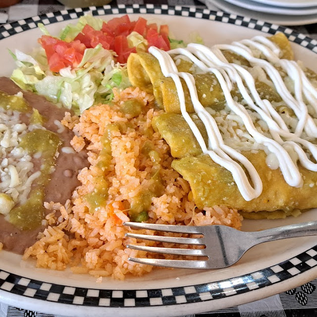 Green Chicken Enchiladas Dinner