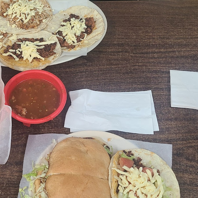 Chorizo Tacos Chicken Tacos & a Chicken Torta