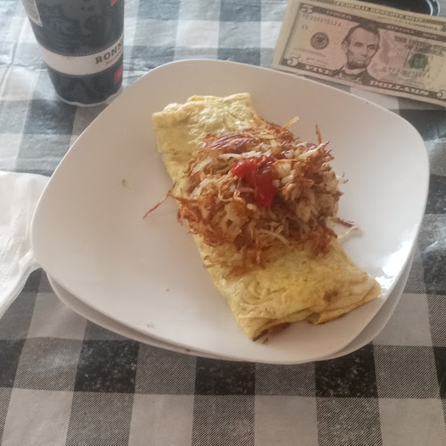 Smothered Veggie Omelette Fried Potato Sticks
