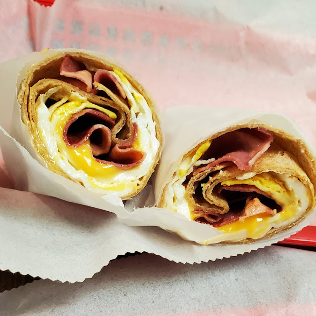 Potato Egg & Cheese on Wheat Wrap
