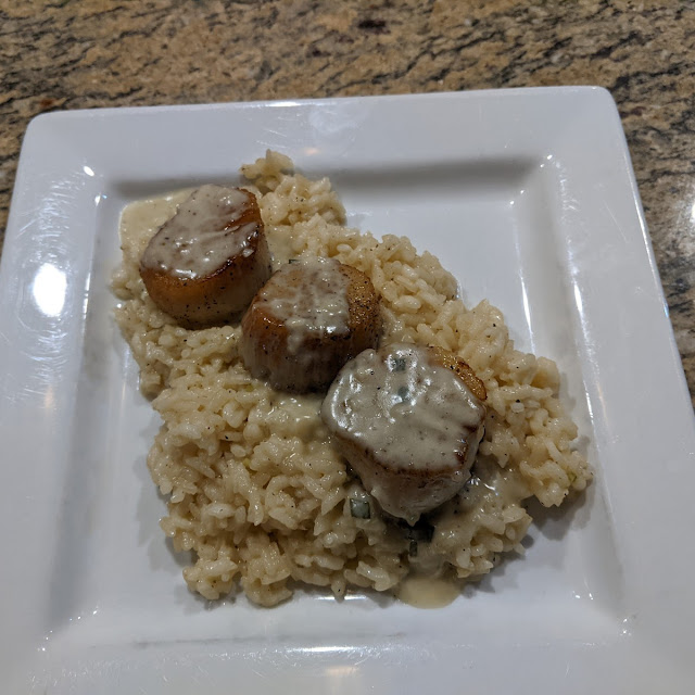 Scallops on Quinoa