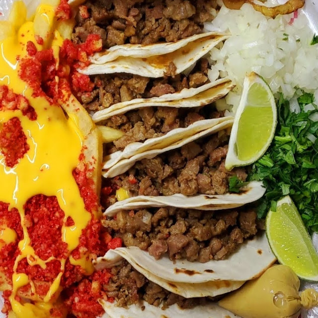Tacos w Hotchettos & Cheese w Beans