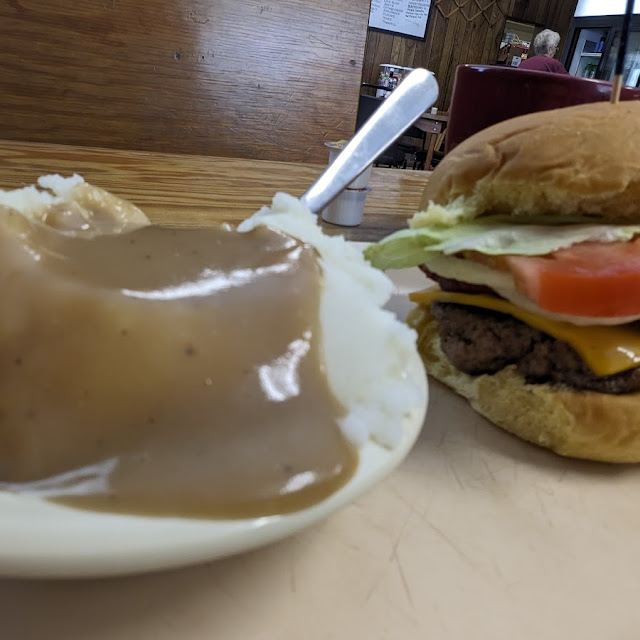 Hamburger and Mashed Potatoes and Gravy