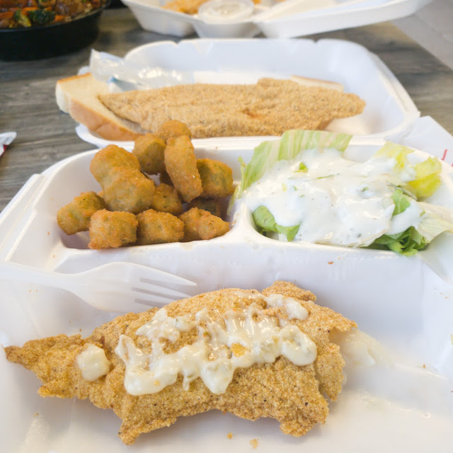 Fried Catfish with Fried Okra