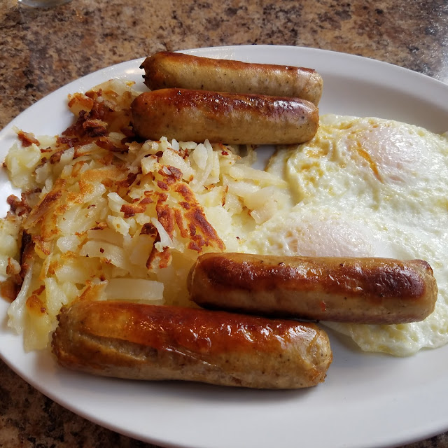 Pancakes with Bacon or Sausage