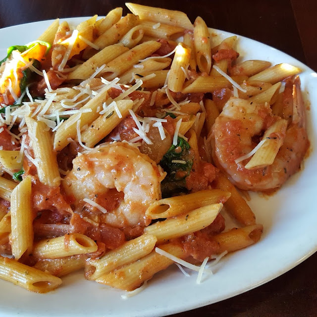 Tomato Vodka Pasta with Shrimp