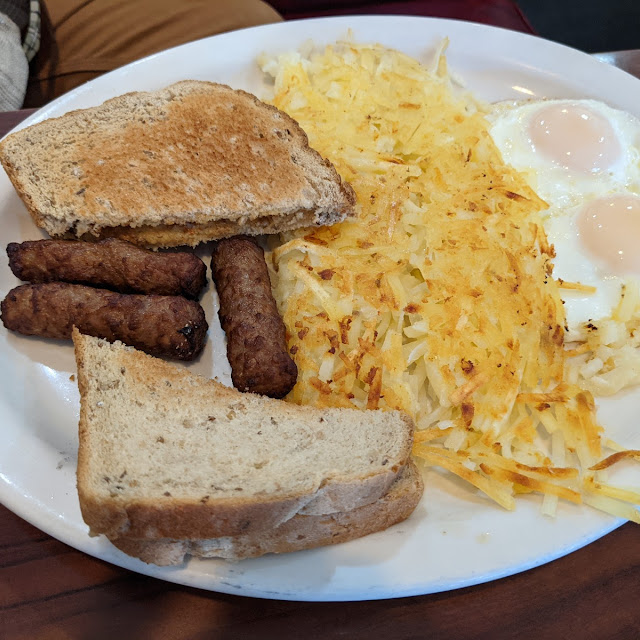 Audrey Special Basted Eggs with Sausage