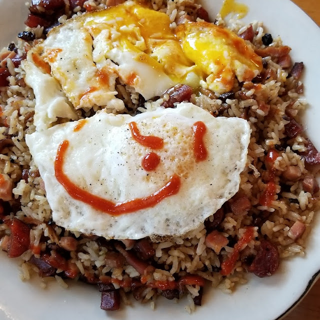 Fried Rice with Chinese Sausage and Eggs