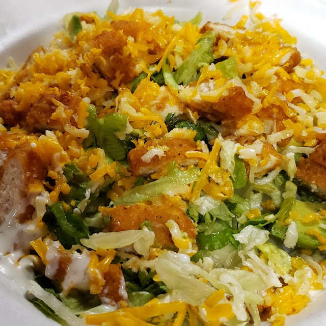 Chicken Nuggets on Lettuce