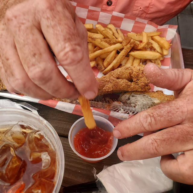 Grouper Platter with French Fries