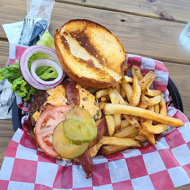 Pimento Cheese Bacon Cheeseburger
