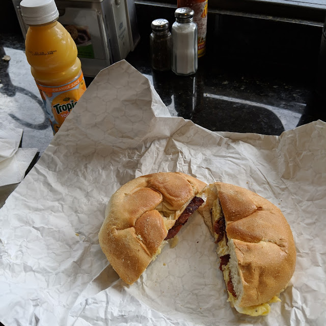 Bacon and Egg on Kaiser Roll