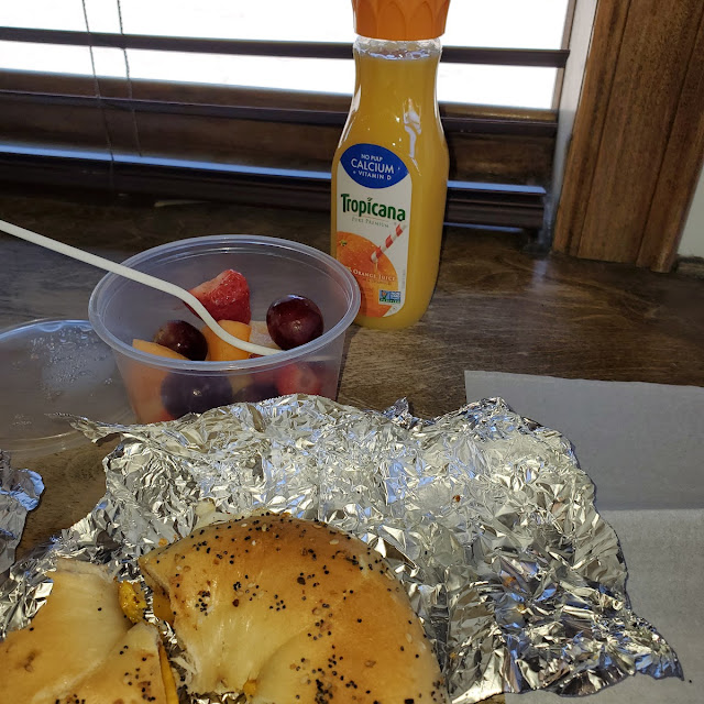 Egg and Cheese on an Everything Bagel