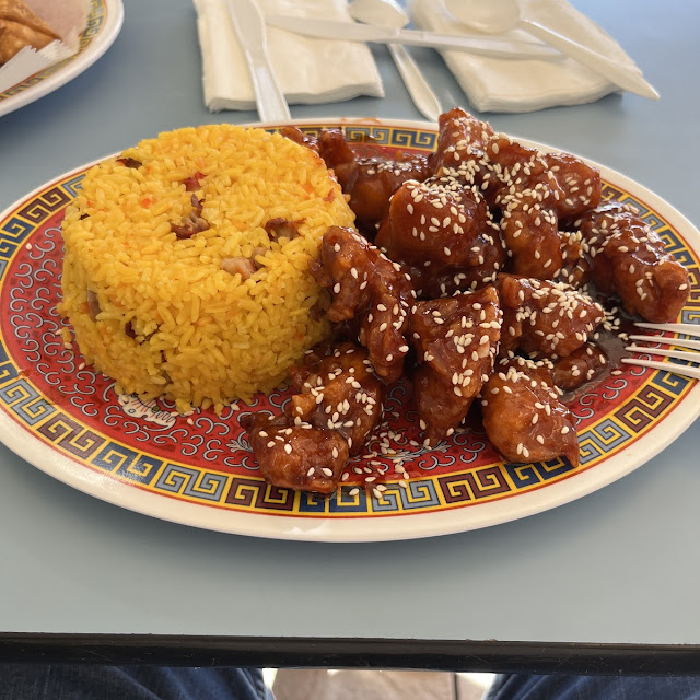 Sesame Chicken Combo Pork Fried Rice