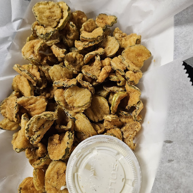 1 2 & 1 2 Fried Pickles & Jalapeno Rings