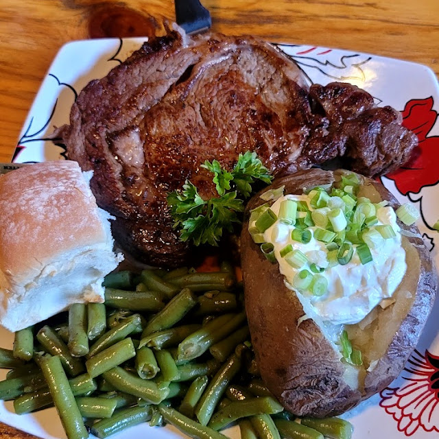 Ribeye Steak with Baked Potato