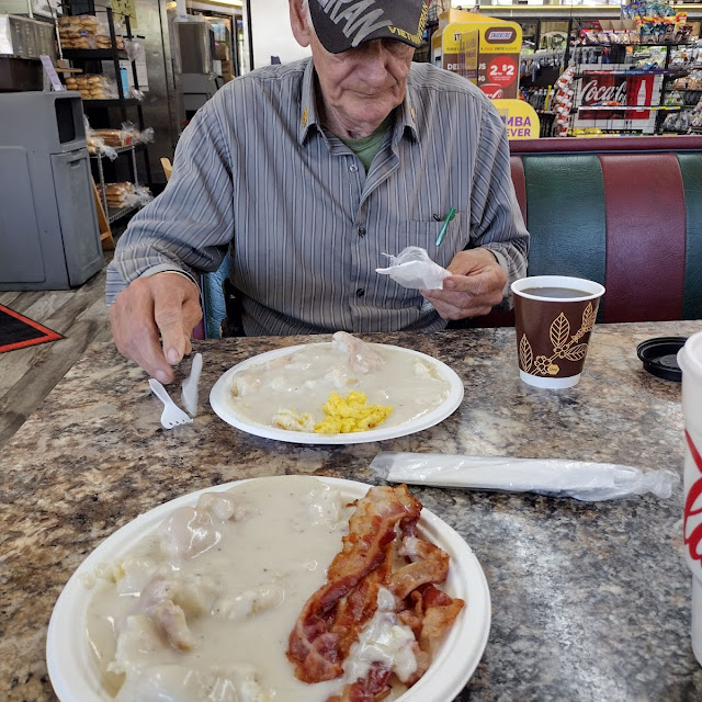 Biscuits and Sausage Gravy with Scrambled Eggs