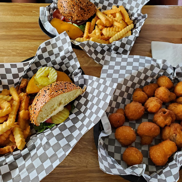 1 2 Cheeseburger and Fried Mushrooms
