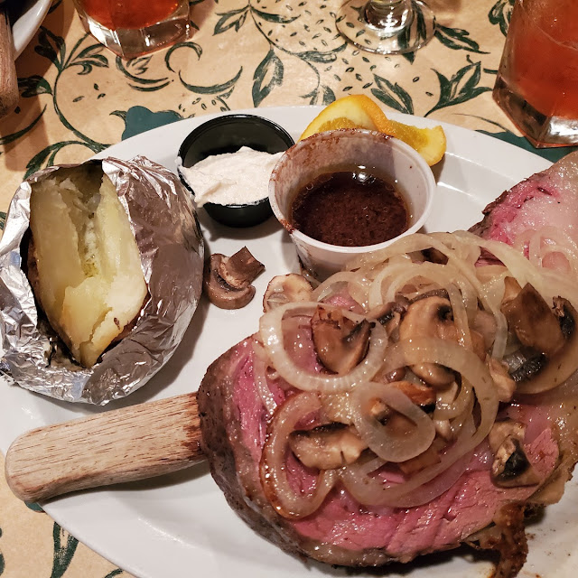 Prime Rib with Mushrooms and Onions