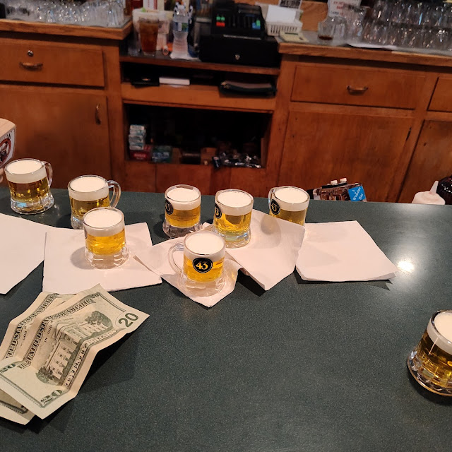 A Round of Ole 43 Beer Shots