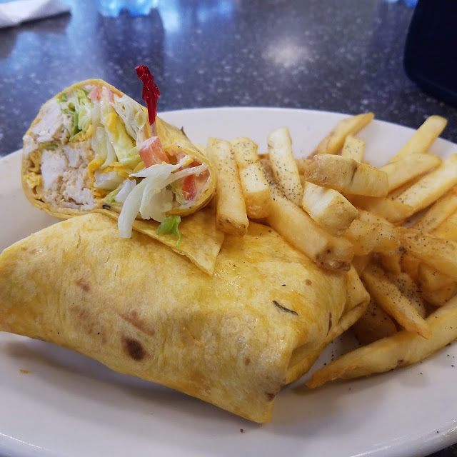 Grilled Chicken Wrap & Fries