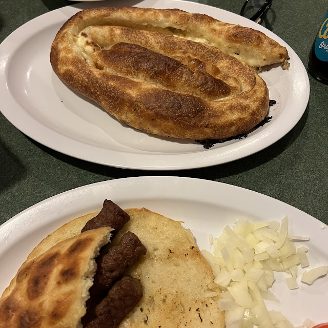 Cheese Pita and of Course Ćevapi Small Sausages in Lepinja Bread