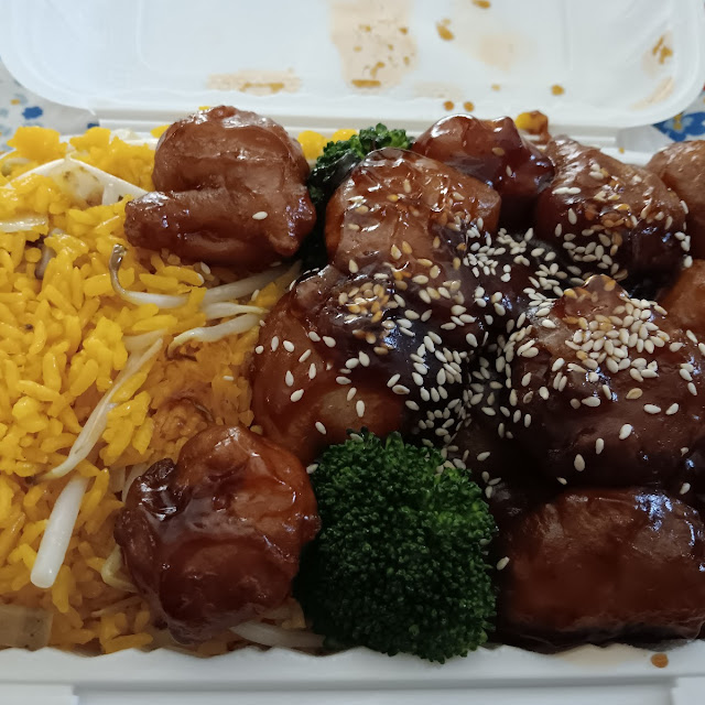 Sesame Shrimp with Fried Rice