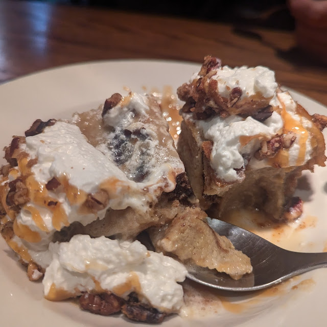 Bread Pudding with Caramel Sauce and Pecans