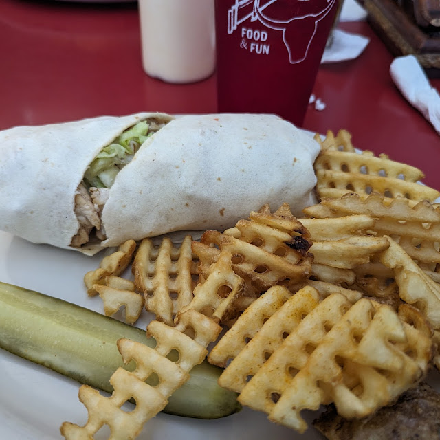Grilled Chicken Wrap with Lettuce Tomato Pickles