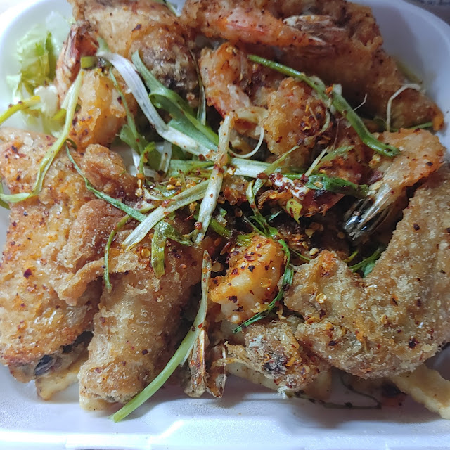 Salt and Pepper Chicken and Shrimp