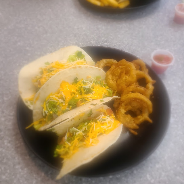 Baja Taco with Onion Rings