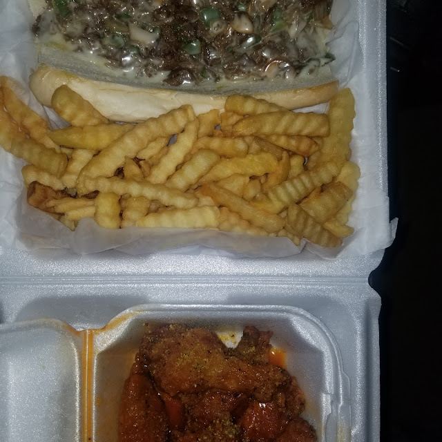 Philly Cheesesteak Sub with Mild Lemon Pepper Wings