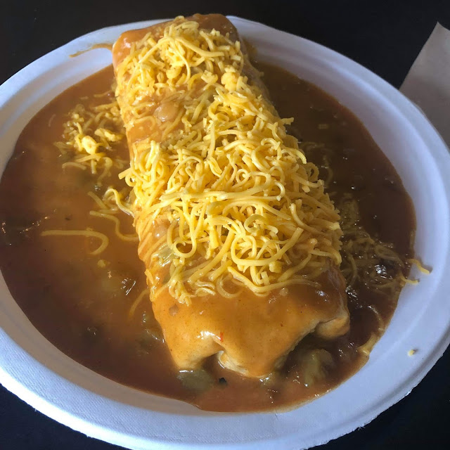 Bean and Asada Smothered Burrito