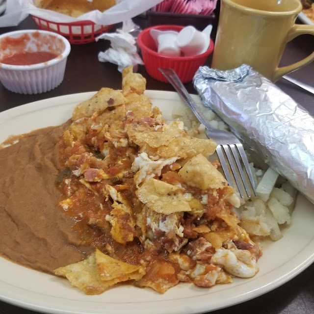 Migas Rancheras with Bacon Mixed In