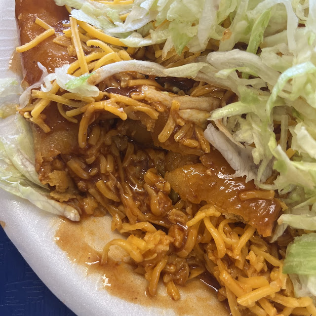 Enchilada with Rice and Beans