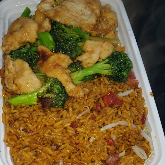 Chicken Broccoli with Pork Fried Rice