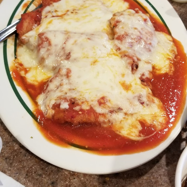 Fettuccine Alfredo and Eggplant Parmigiana