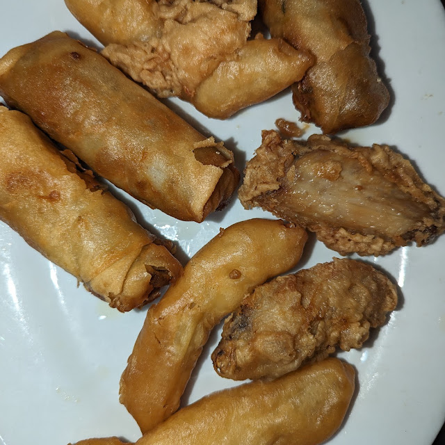 Chicken Wings Fried Shrimp Egg Rolls