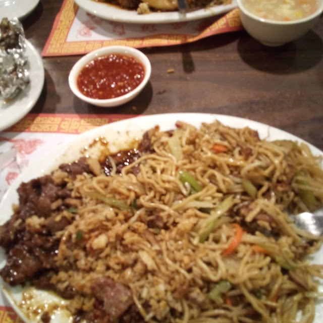 Mongolian Beef Noodles and Rice