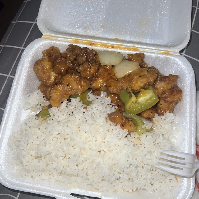 Orange Chicken on Steamed Rice