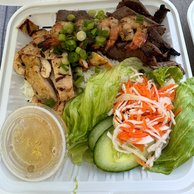 C7 Grilled Beef Chicken and Shrimp