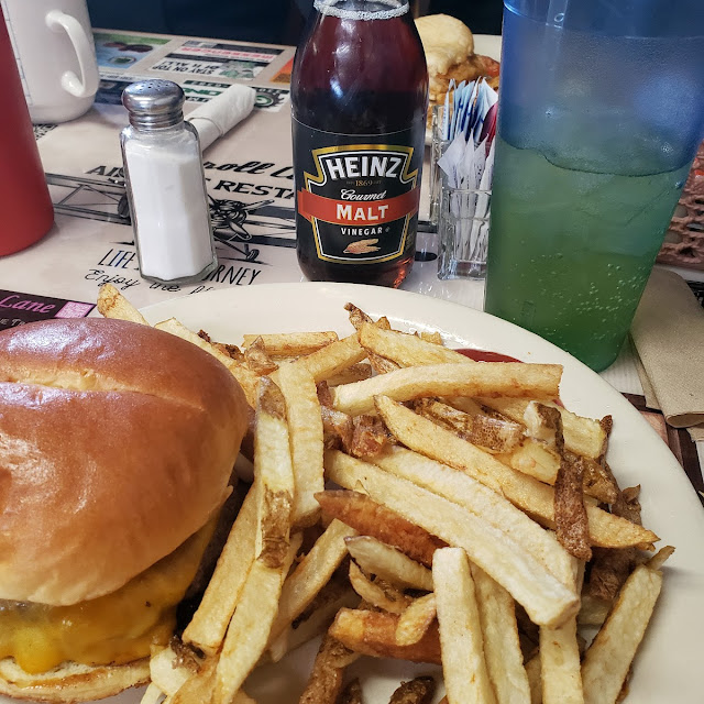 Cheeseburger and Hand Cut Fries