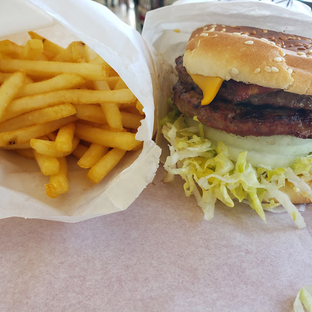 Double Cheeseburger with Bacon Side of Fries